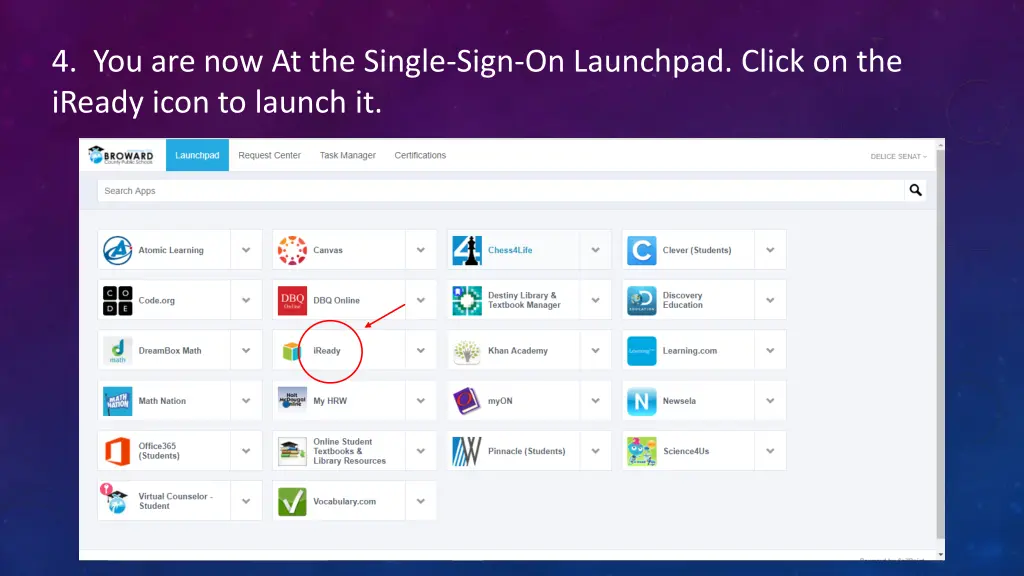 4 you are now at the single sign on launchpad