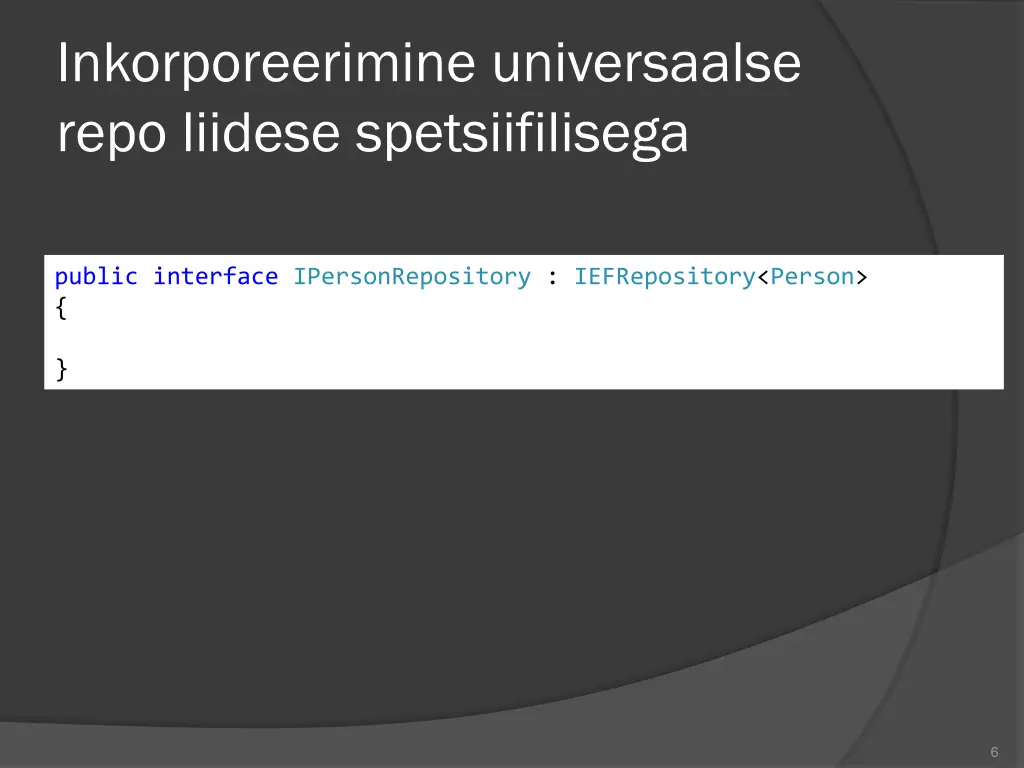 inkorporeerimine universaalse repo liidese