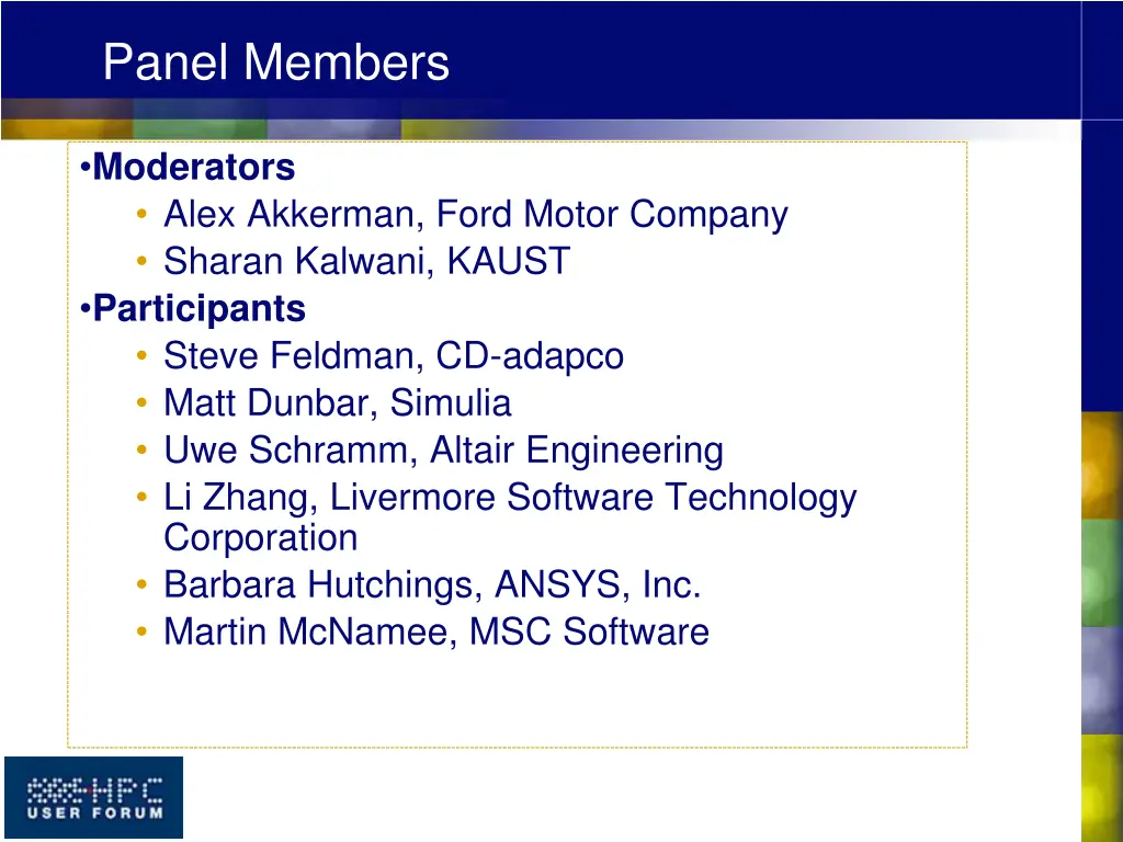 panel members