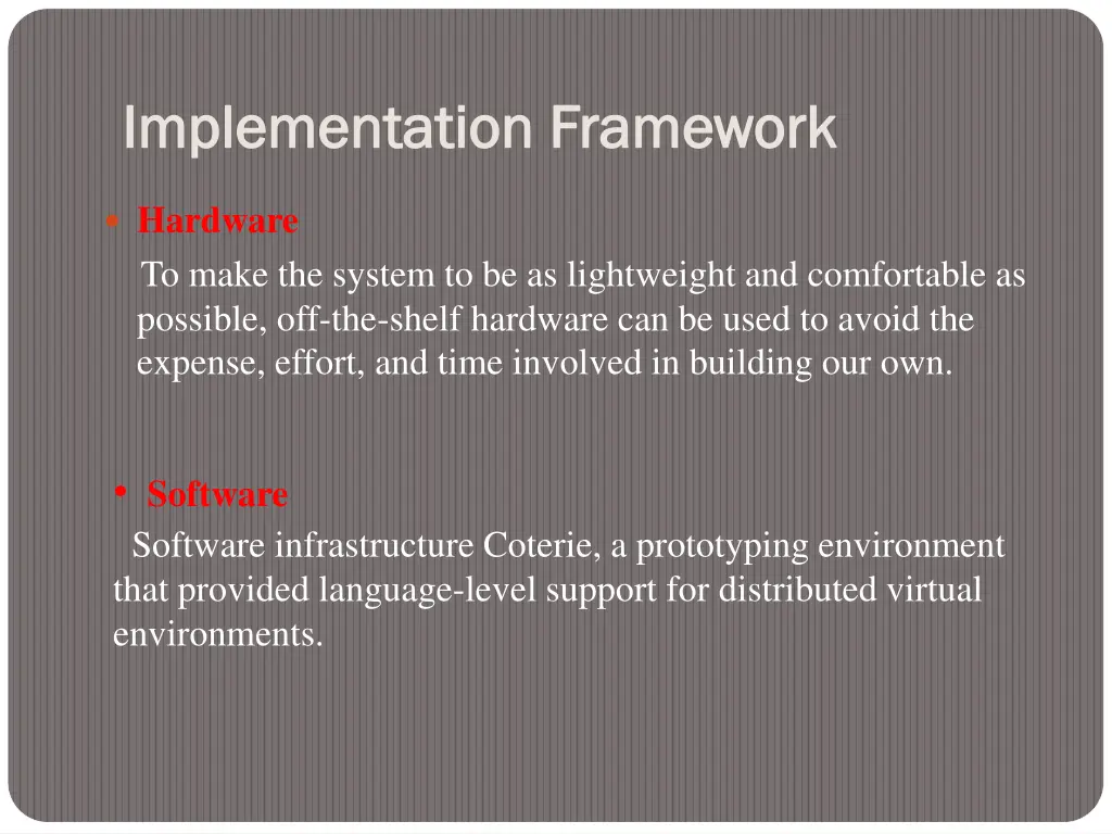 implementation framework implementation framework