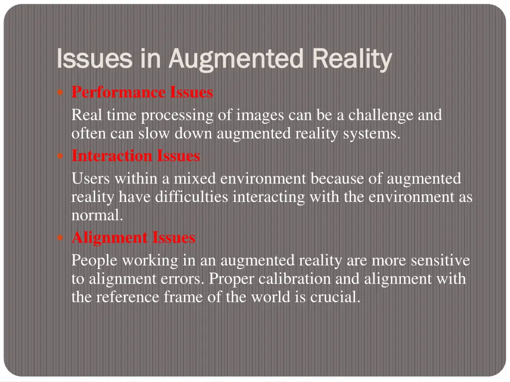 issues in augmented reality issues in augmented