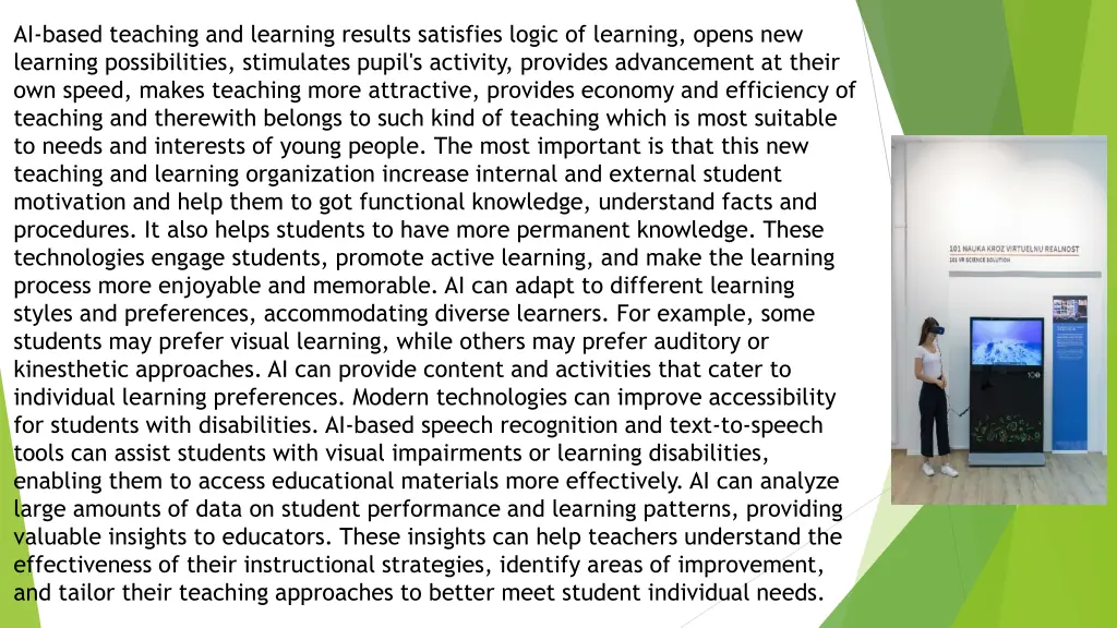 ai based teaching and learning results satisfies