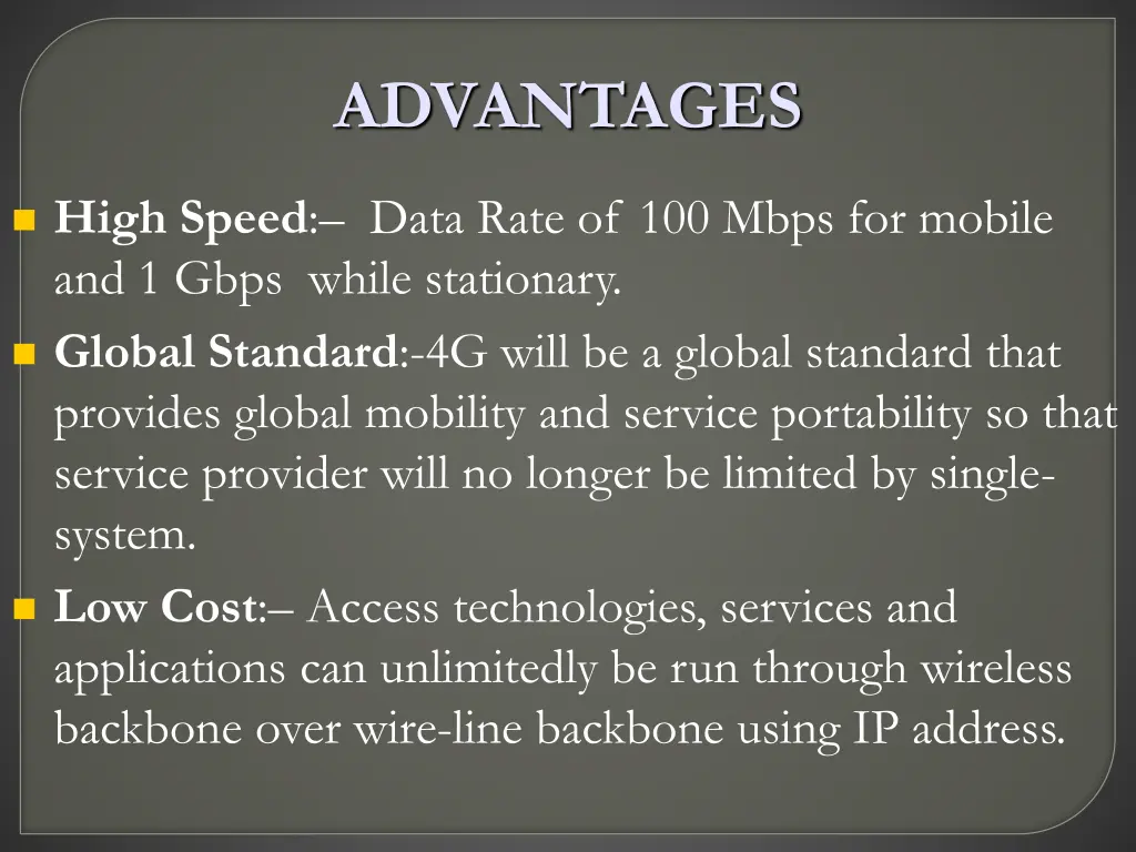 advantages