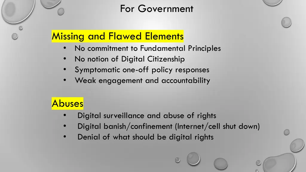 for government