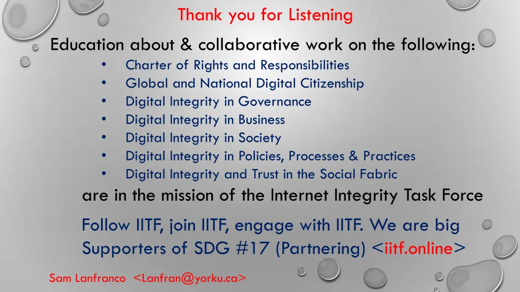 thank you for listening