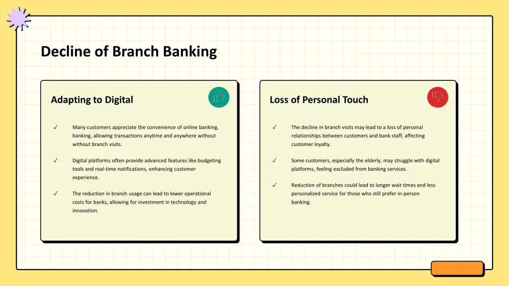 decline of branch banking