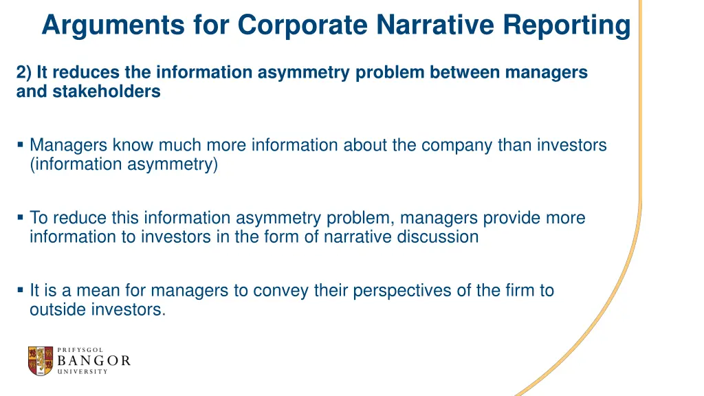 arguments for corporate narrative reporting 1