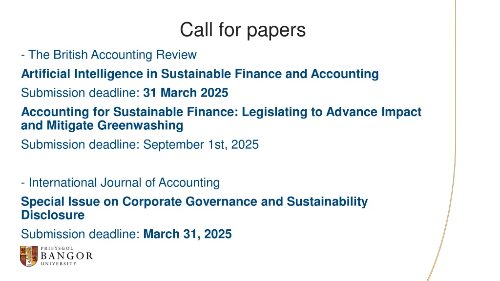 call for papers