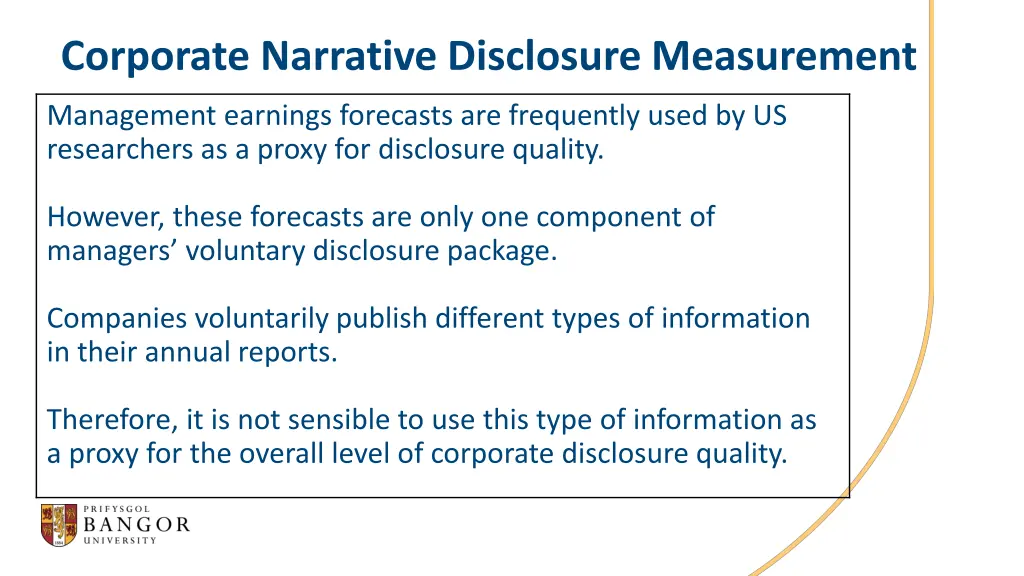 corporate narrative disclosure measurement 1
