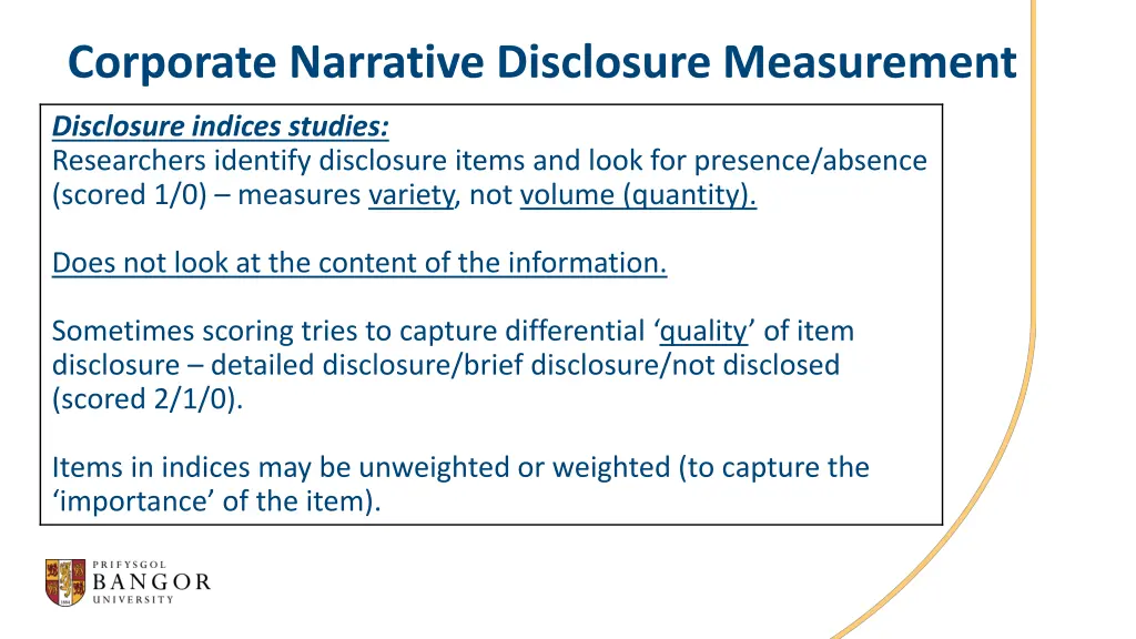 corporate narrative disclosure measurement