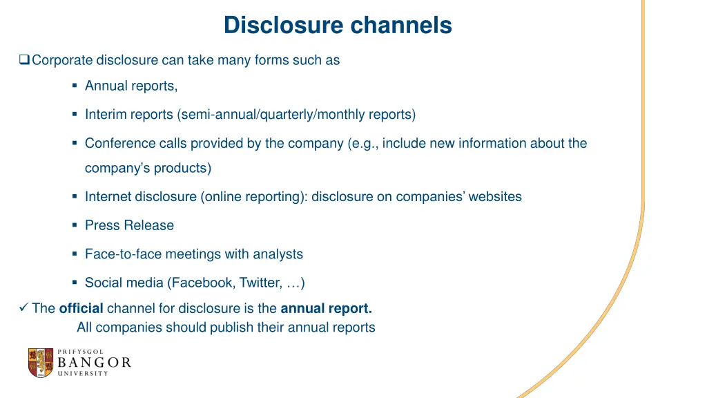 disclosure channels