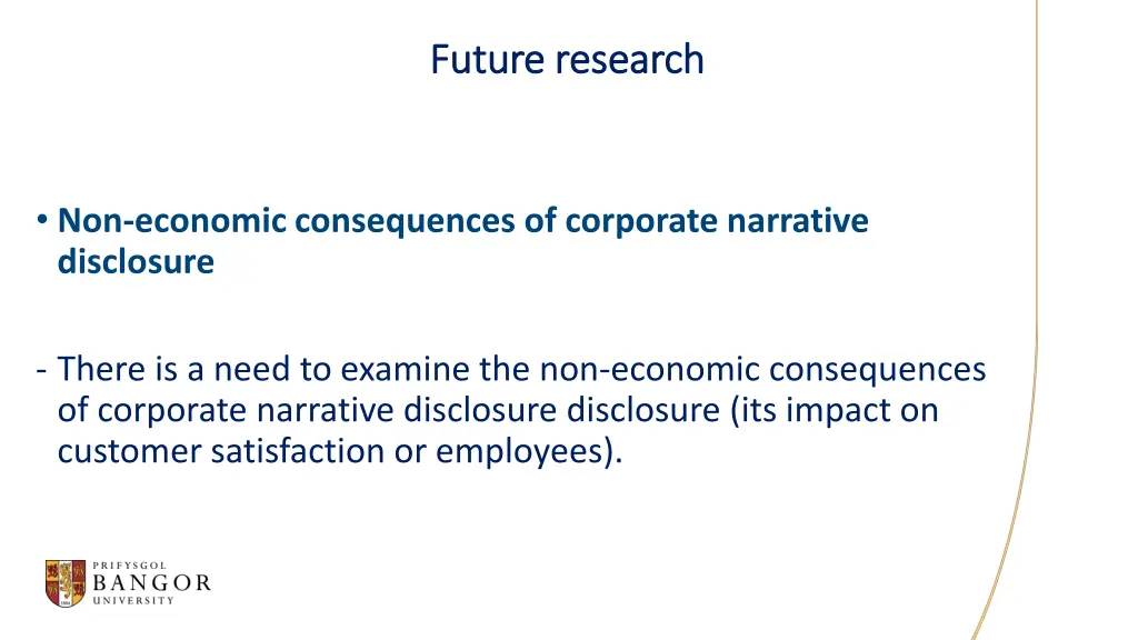 future research future research 2