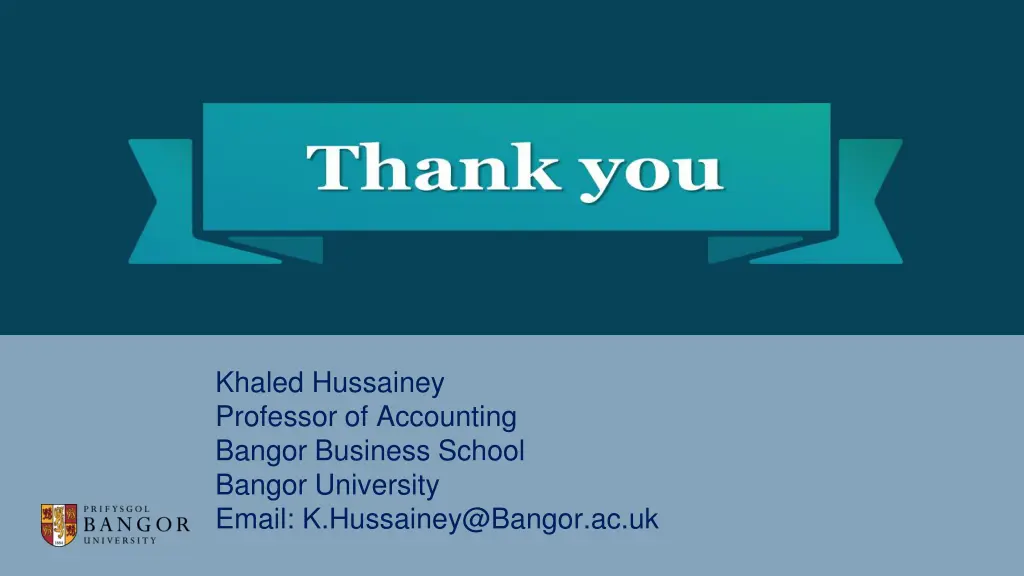 khaled hussainey professor of accounting bangor