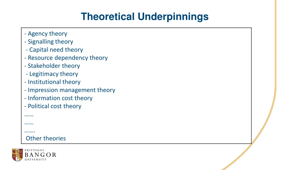 theoretical underpinnings