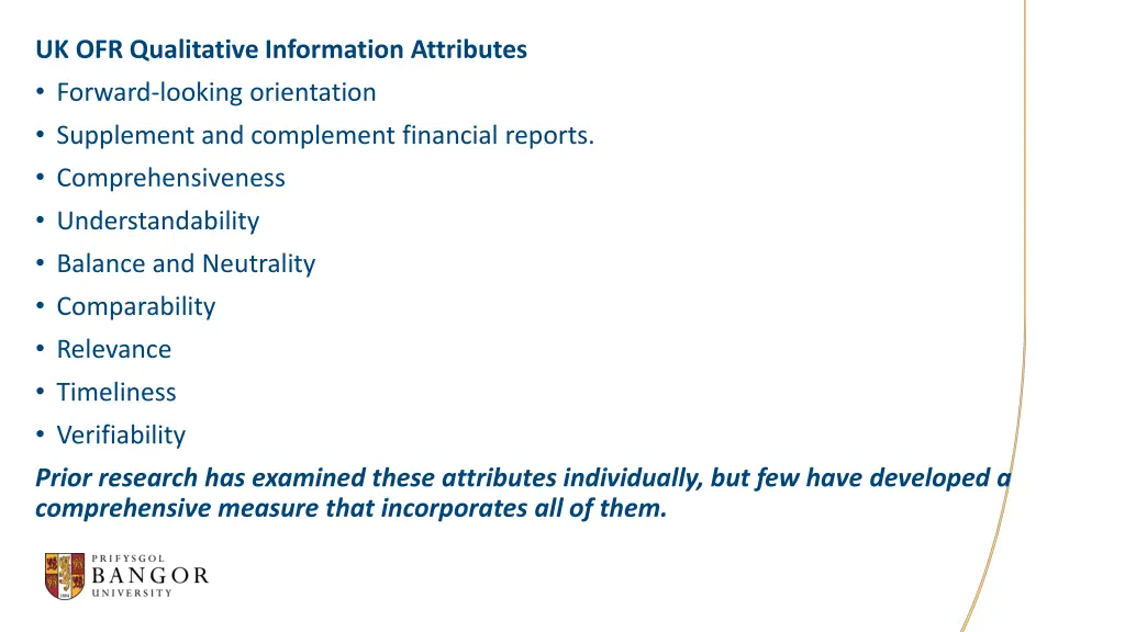 uk ofr qualitative information attributes forward