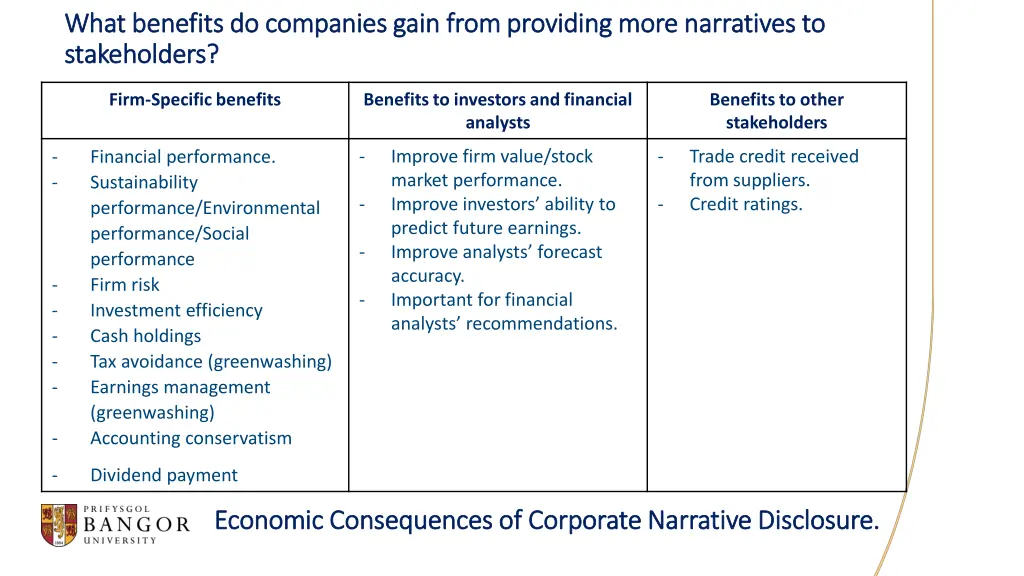 what benefits do companies gain from providing