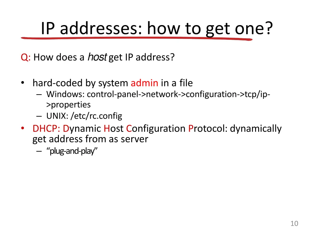 ip addresses how to get one