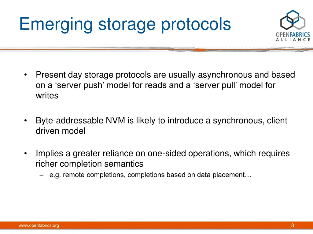 emerging storage protocols