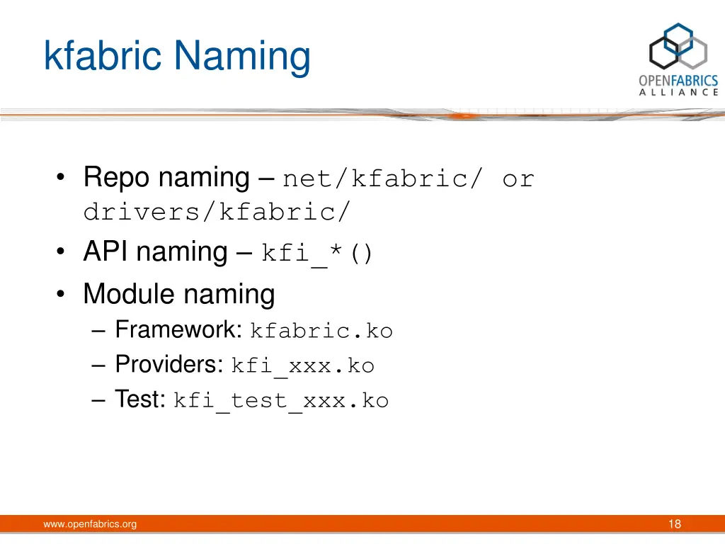 kfabric naming