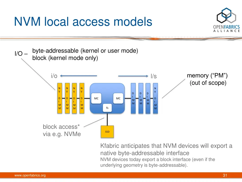 nvm local access models