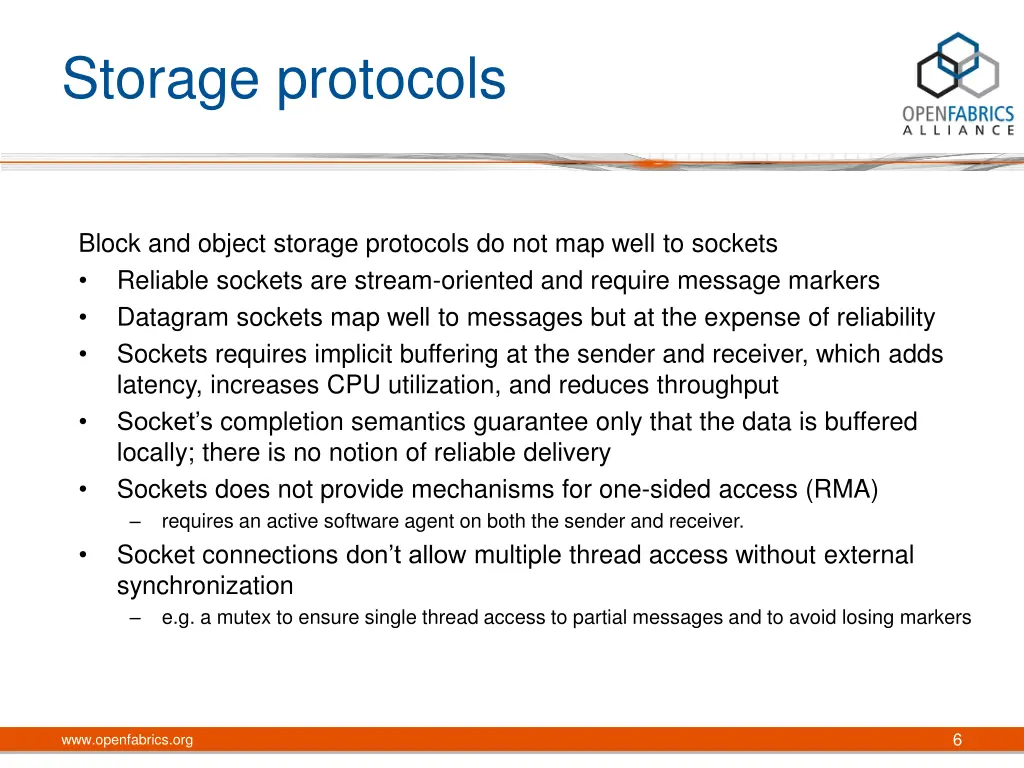 storage protocols