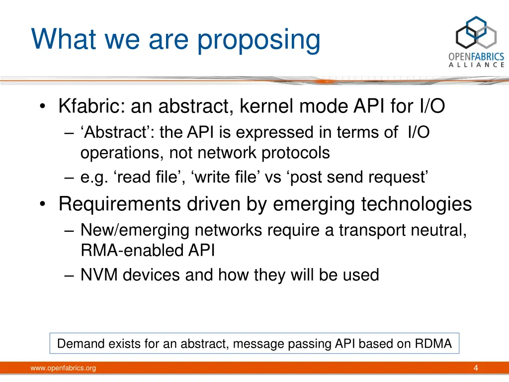 what we are proposing