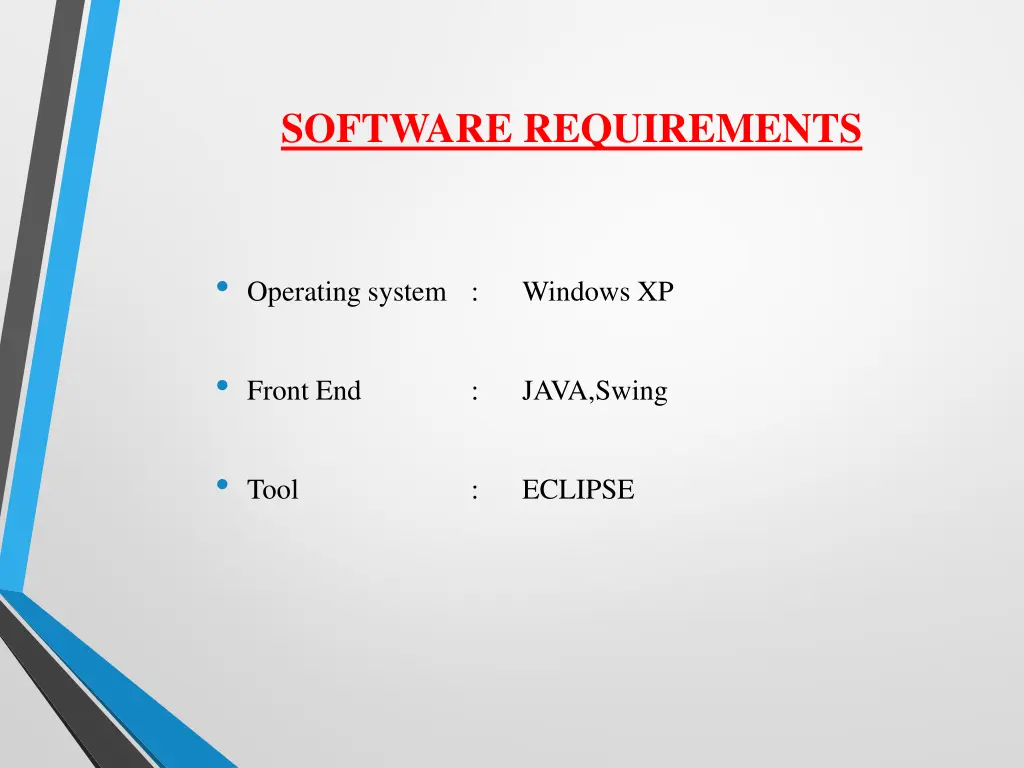 software requirements