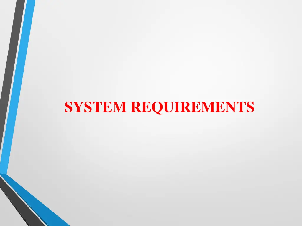 system requirements