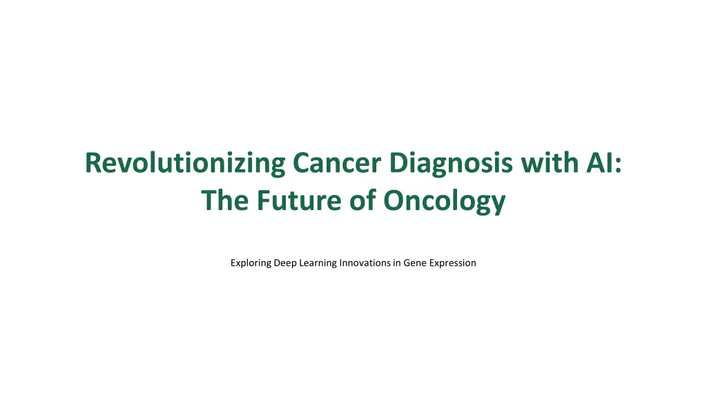 revolutionizing cancer diagnosis with