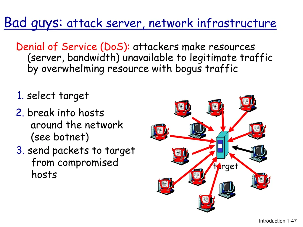 bad guys attack server network infrastructure