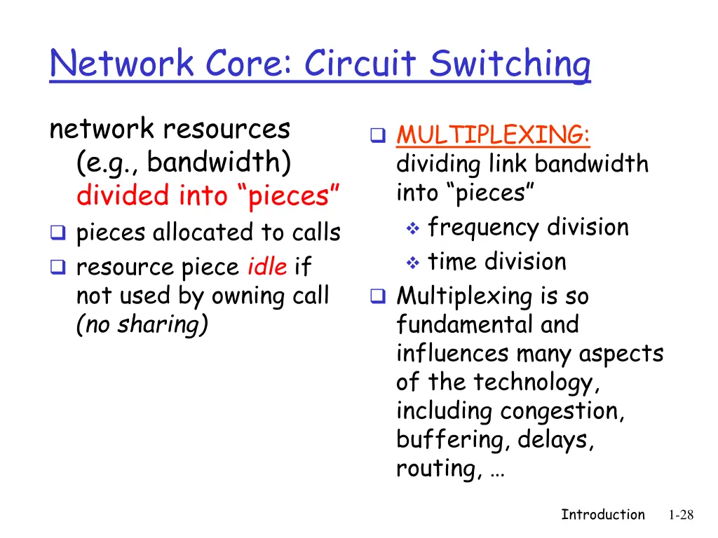 network core circuit switching 1