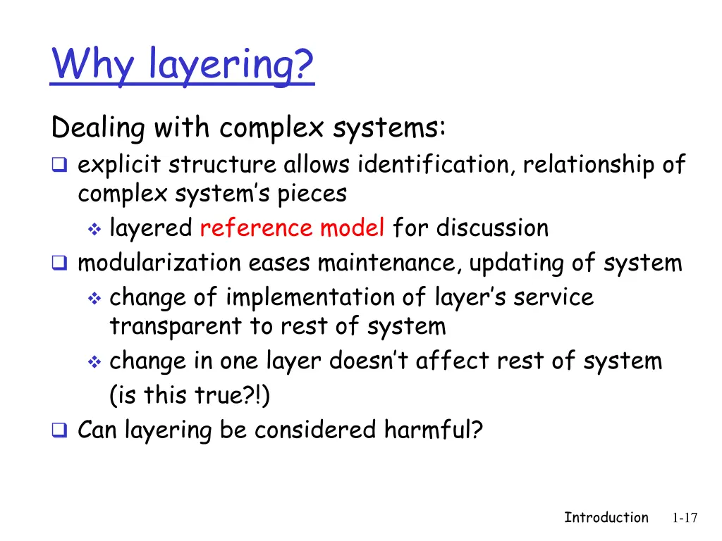 why layering