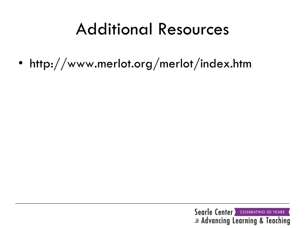 additional resources