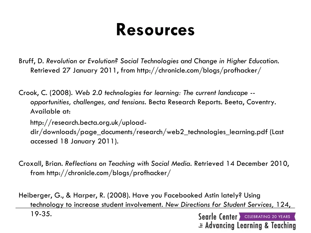 resources