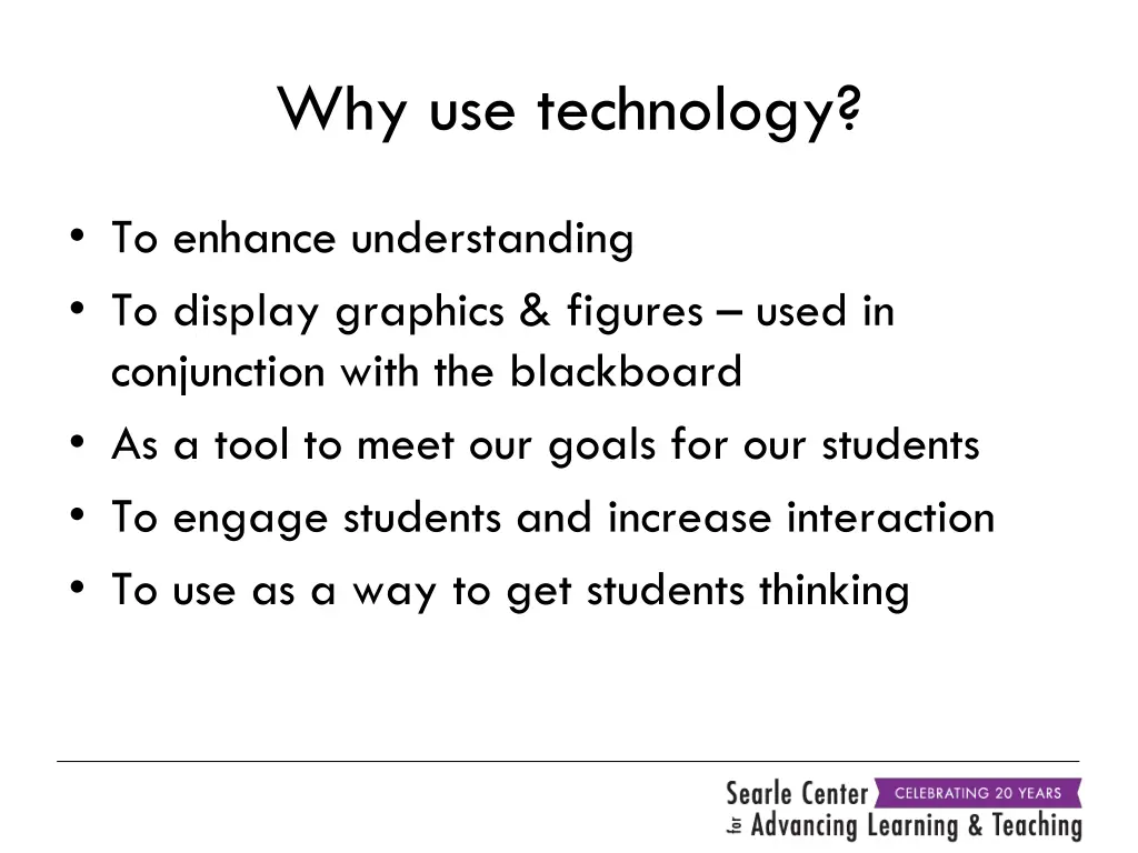 why use technology