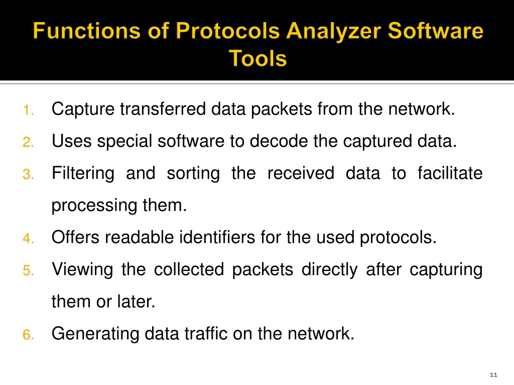 capture transferred data packets from the network
