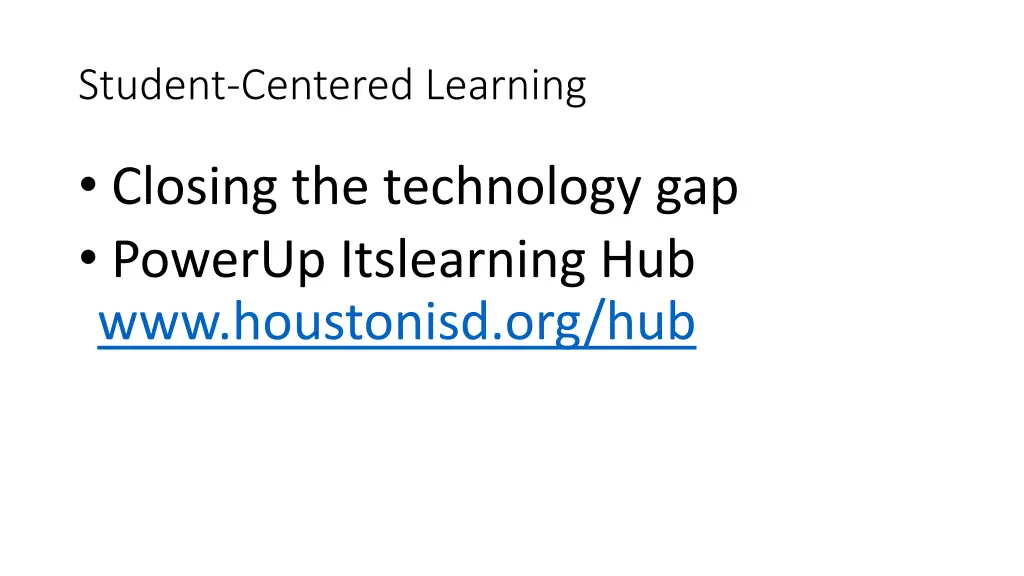 student centered learning