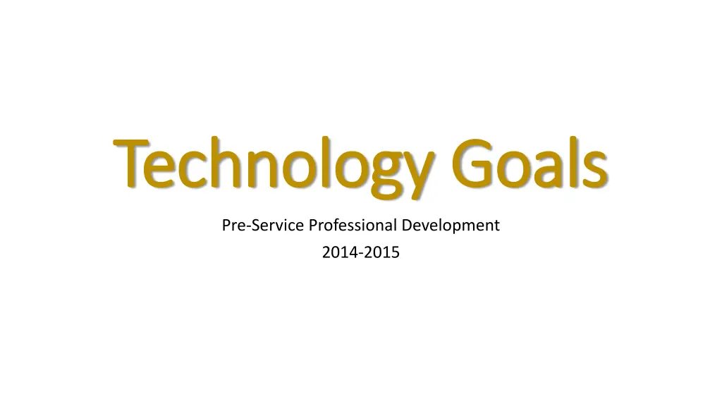 technology goals technology goals