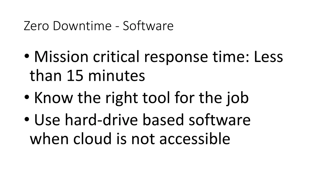 zero downtime software