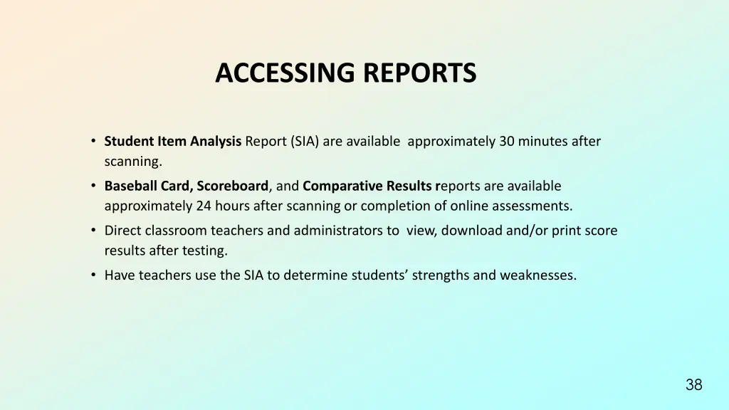 accessing reports
