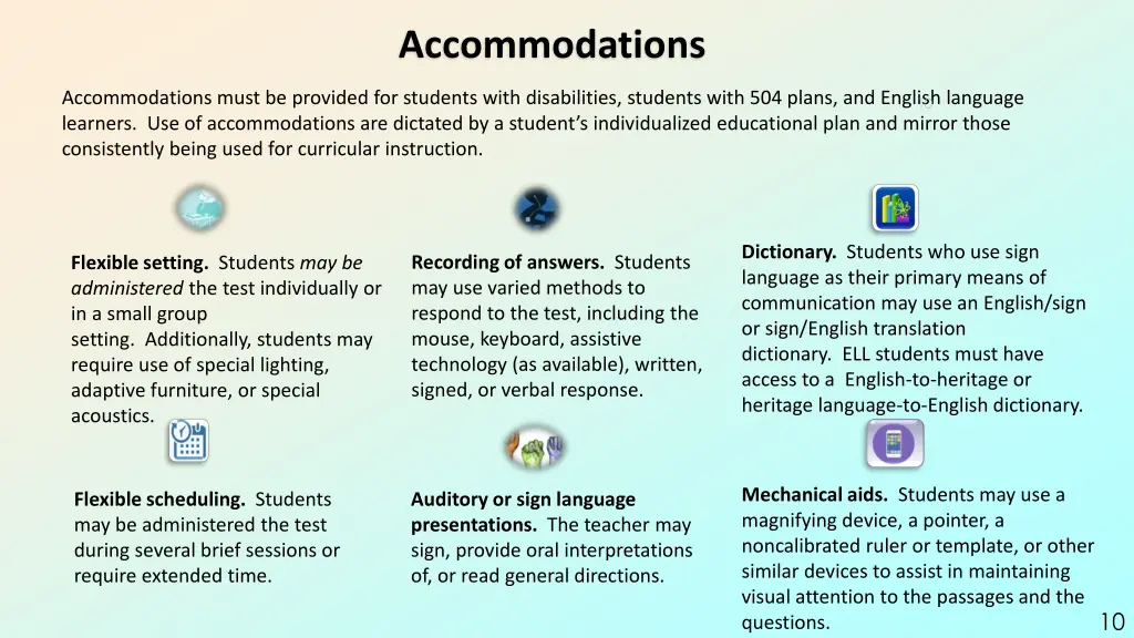 accommodations