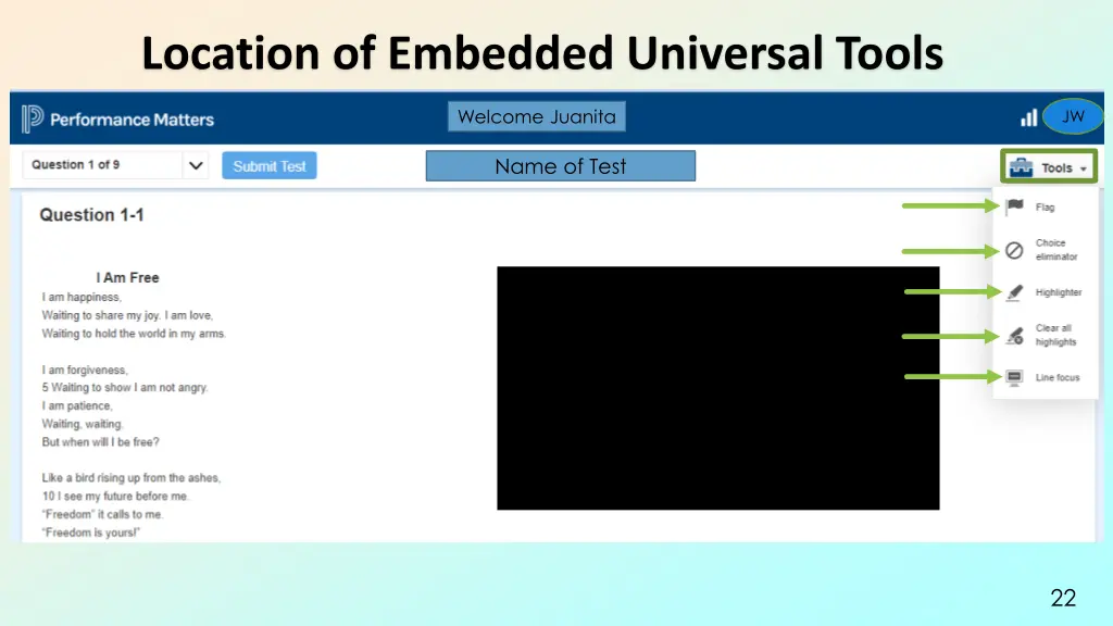 location of embedded universal tools
