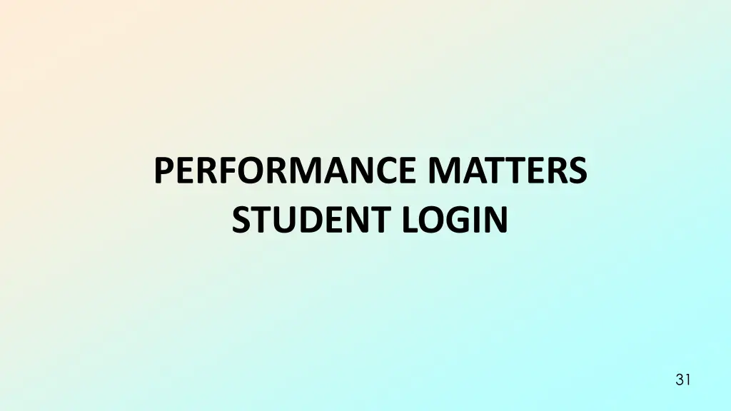 performance matters student login