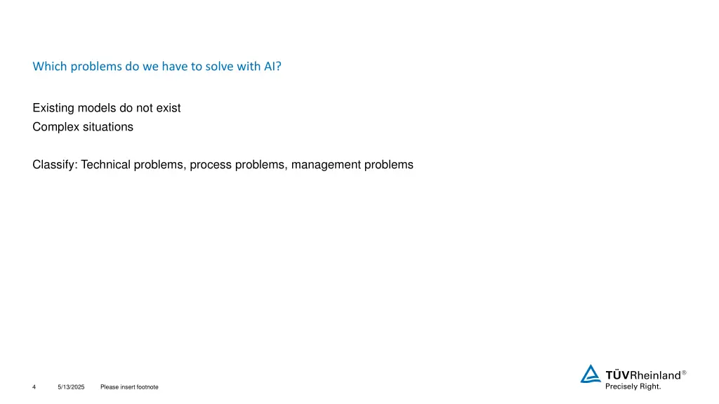 which problems do we have to solve with ai