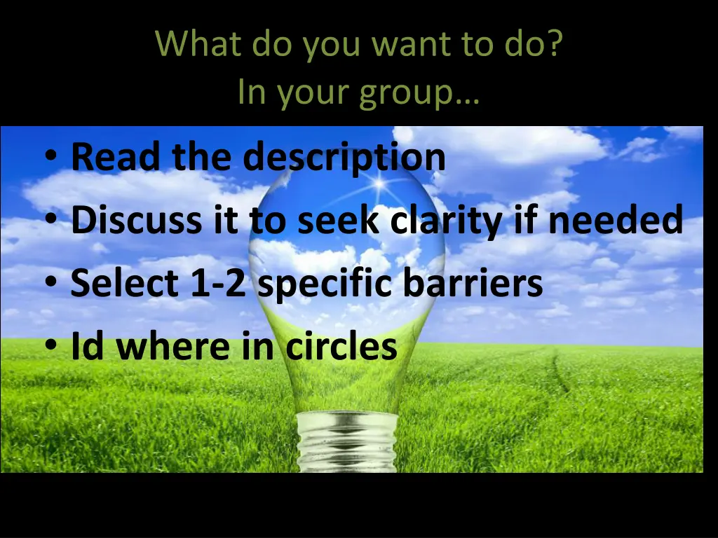 what do you want to do in your group read