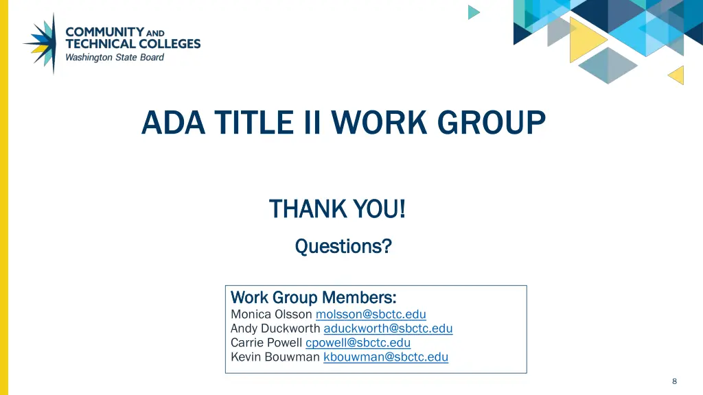 ada title ii work group