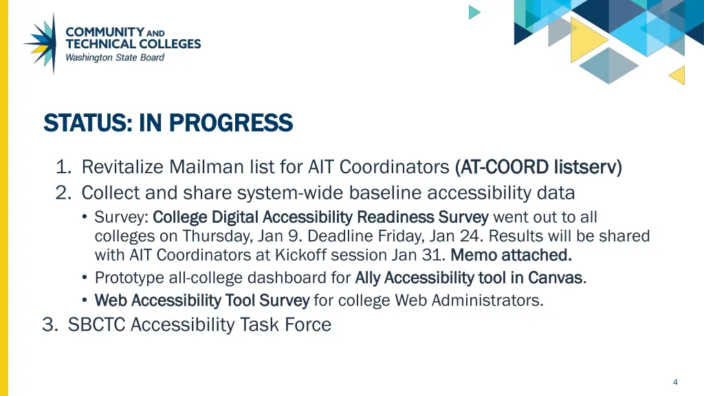 status in progress status in progress