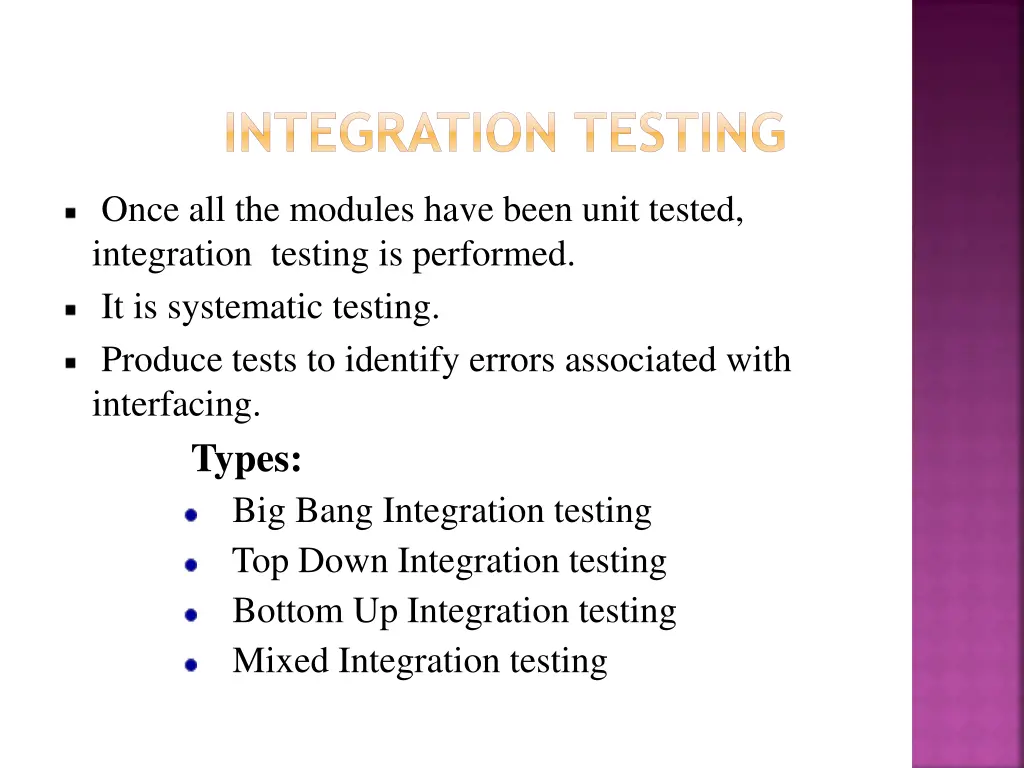 integration testing