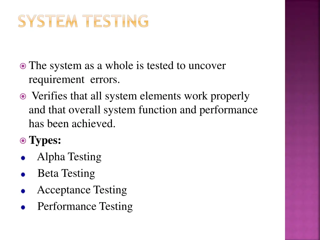 system testing