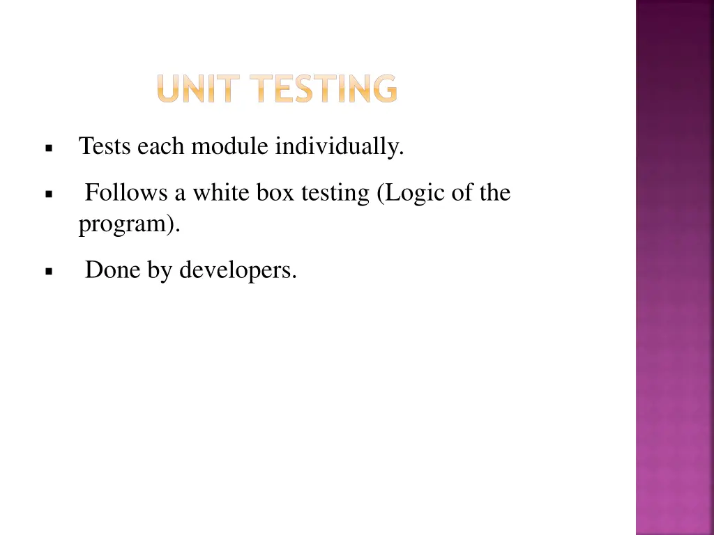unit testing